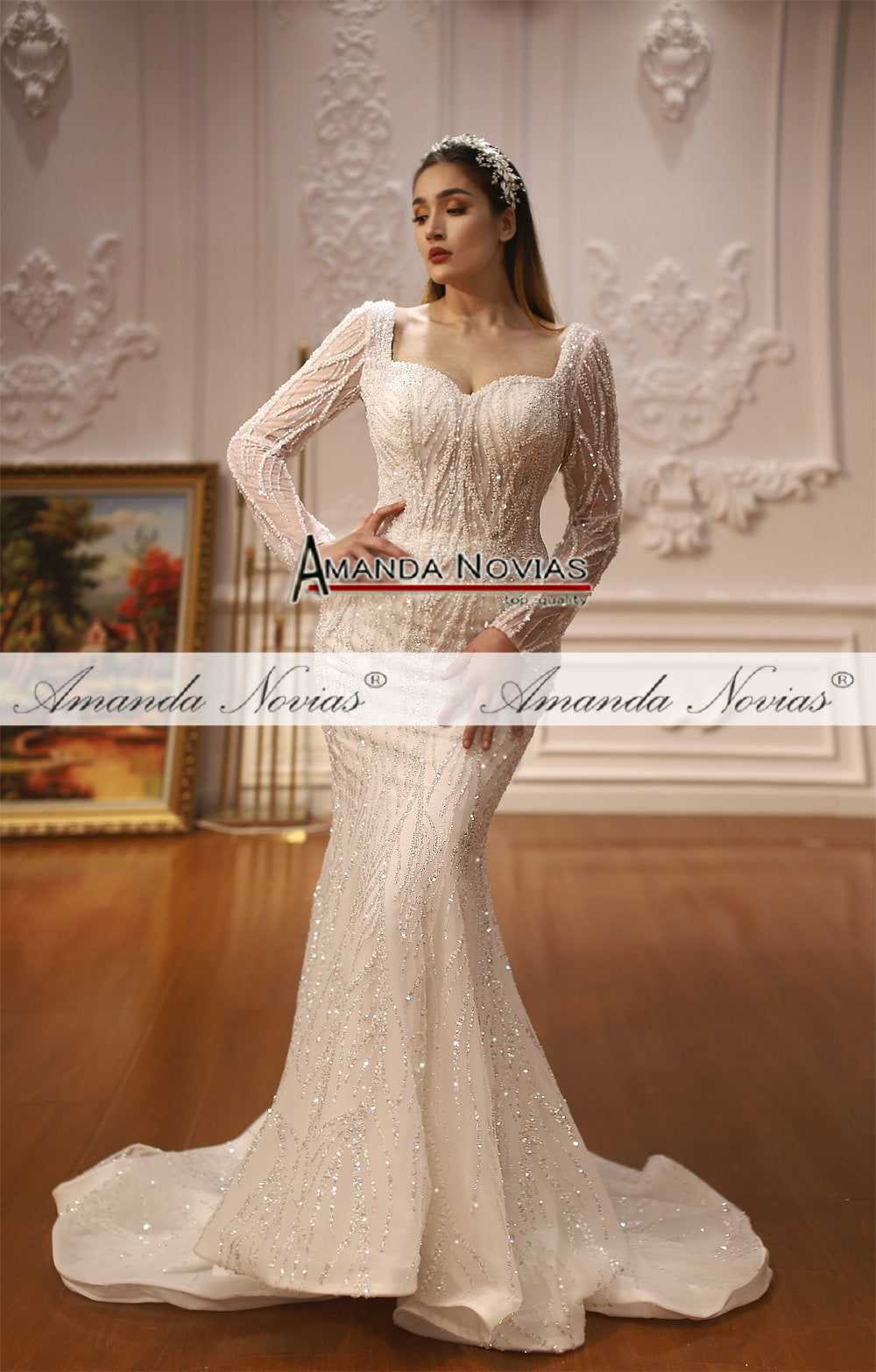 Elegant two-in-one luxury mermaid wedding gown by The Clothing Company Sydney, featuring intricate lace details and a flowing train.