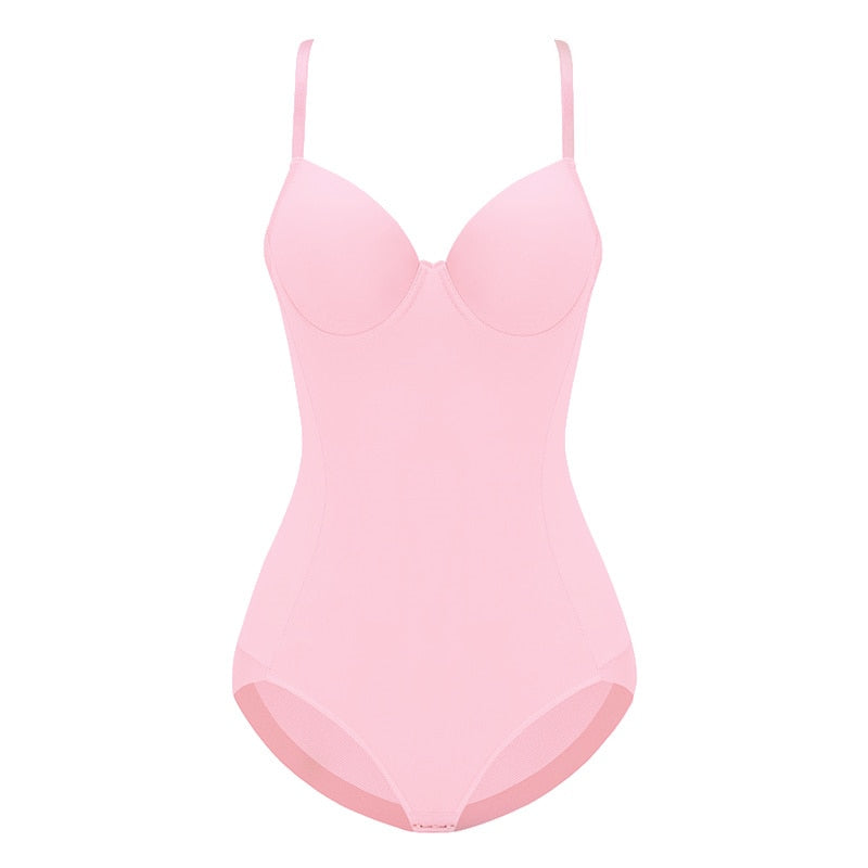 White underwire bodysuit by The Clothing Company Sydney, women’s shapewear with silky stretch fabric and solid color design.