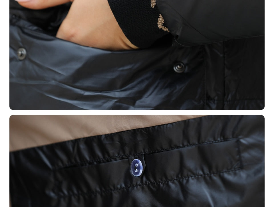 Women's down Jacket Long Classic zipper design Big Pocket Stand Collar Hooded Slim coat Women Parkas The Clothing Company Sydney