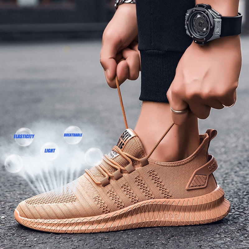 Men's casual running shoes by The Clothing Company Sydney with breathable mesh, lightweight design, perfect for outdoor walking and sport.