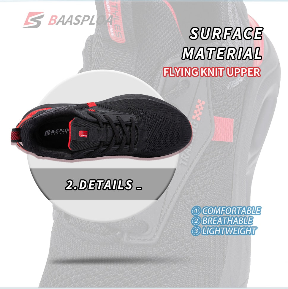 Men's breathable running shoes by The Clothing Company Sydney, casual tennis sneakers with light shock absorption and stylish design.