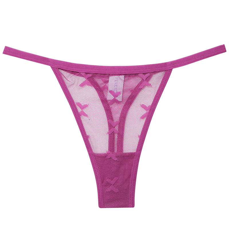 Two pack of transparent mesh G-string panties for women, seamless thong lingerie from The Clothing Company Sydney.