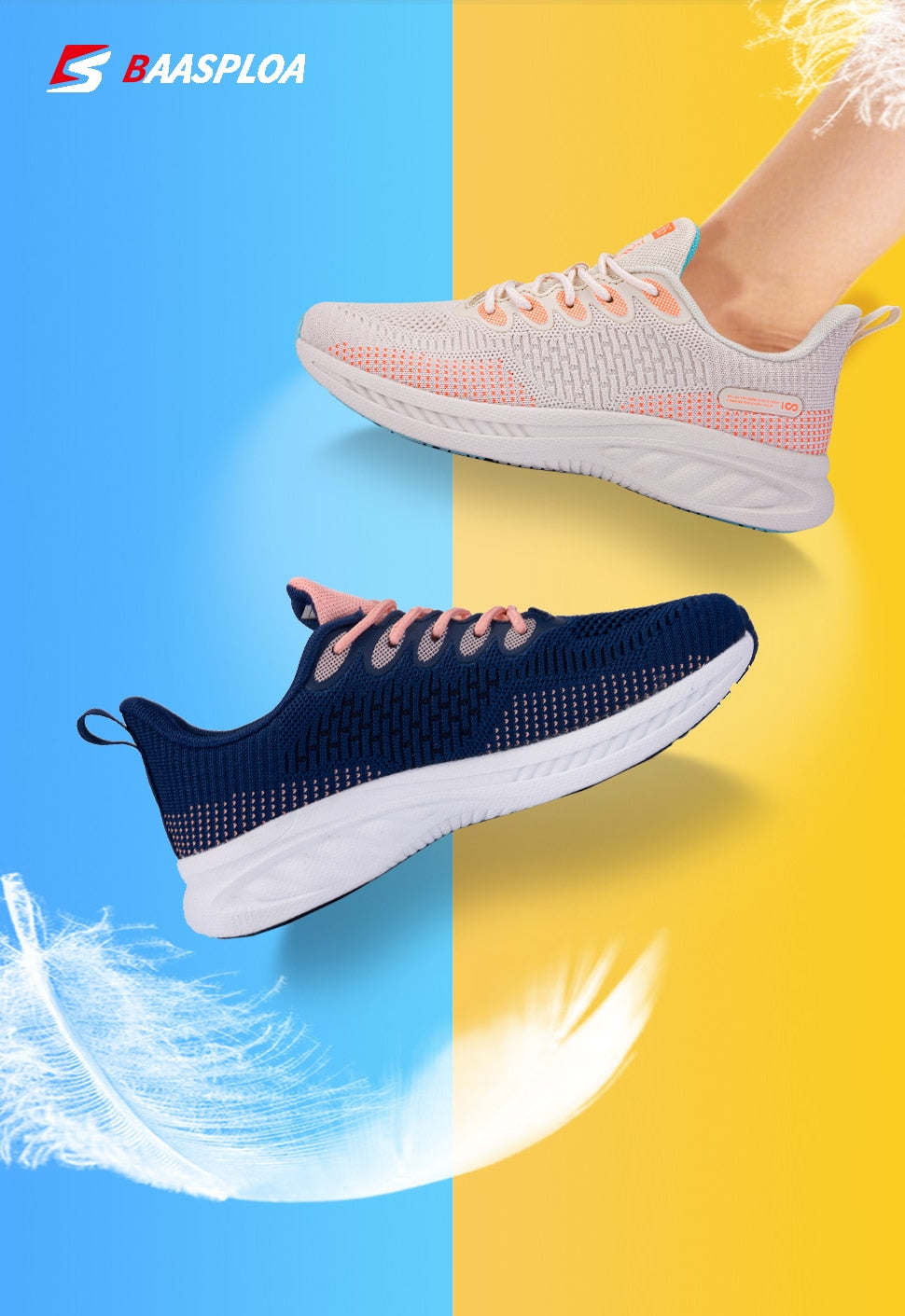 Women's light knit running shoes by The Clothing Company Sydney, comfortable sneakers for yoga, gym, tennis, and walking.
