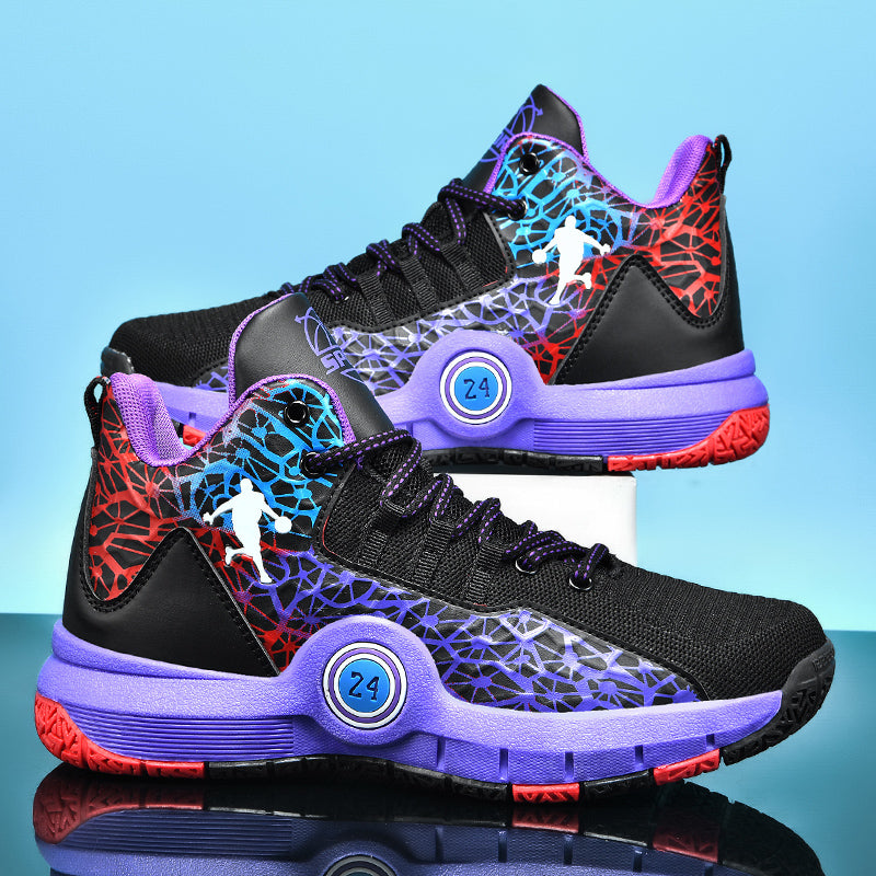 Kids basketball sneakers by The Clothing Company Sydney, breathable and comfortable basketball shoes for boys and girls, suitable for students.