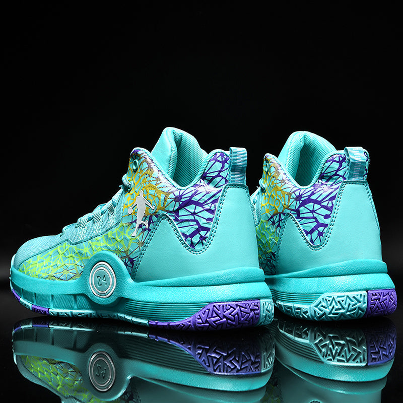 Kids basketball sneakers by The Clothing Company Sydney, comfortable and breathable shoes for boys and girls, suitable for sports and play.