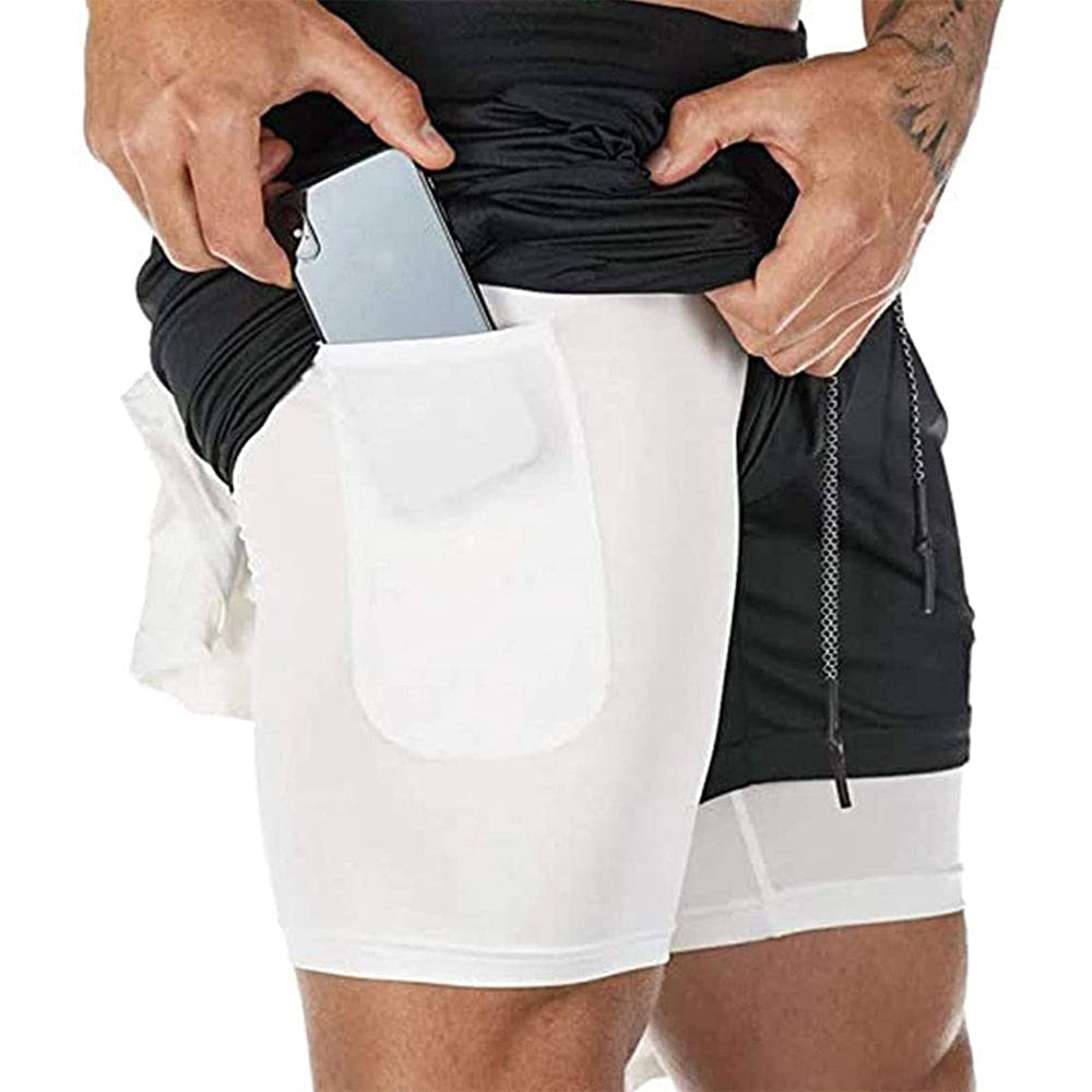 Men's Running Shorts Fitness Gym Training Sports Shorts Quick Dry Workout Gym Sport Jogging Double Deck Summer Shorts The Clothing Company Sydney