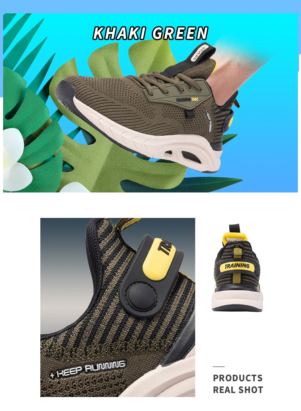 Men's breathable running shoes by The Clothing Company Sydney, lightweight casual sneakers with shock absorption and tennis shoe design.