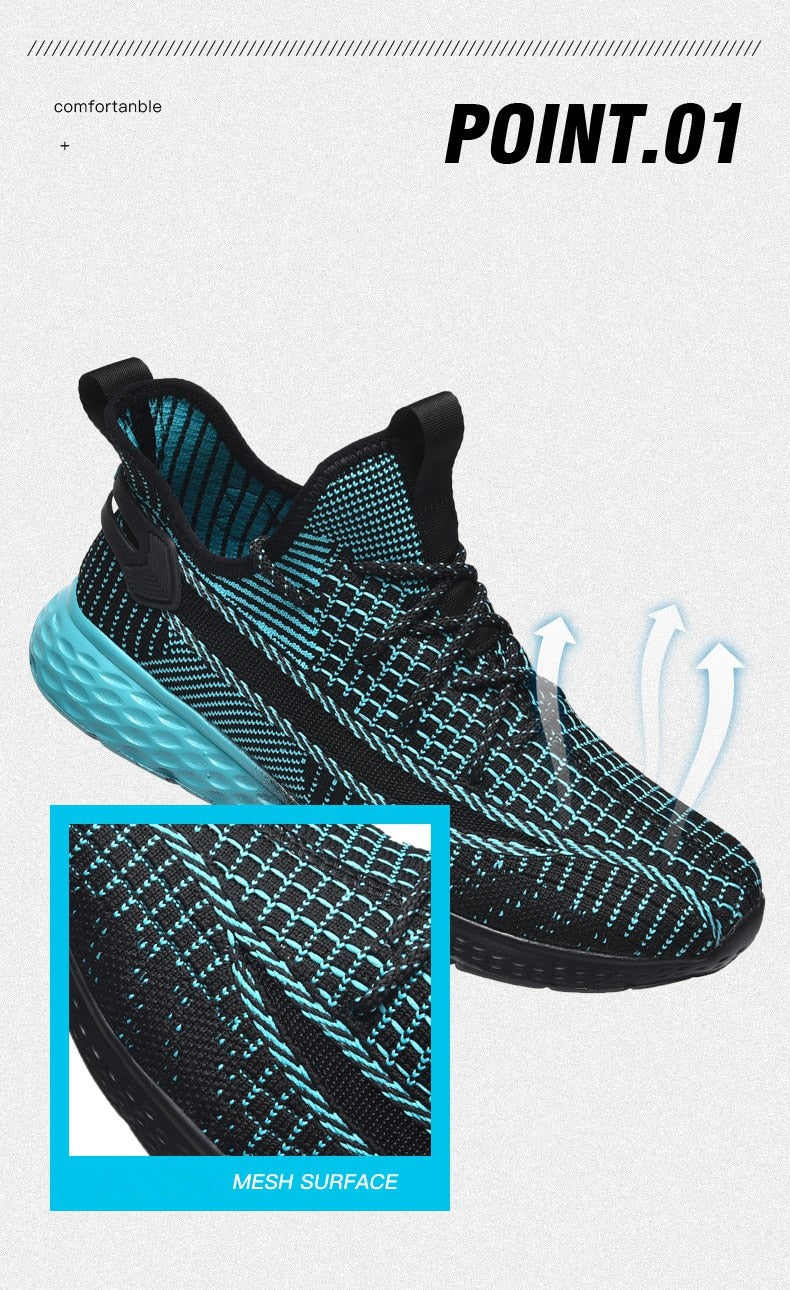 Men's breathable mesh sneakers by The Clothing Company Sydney, lightweight athletic running shoes, comfortable sport footwear for men and women.