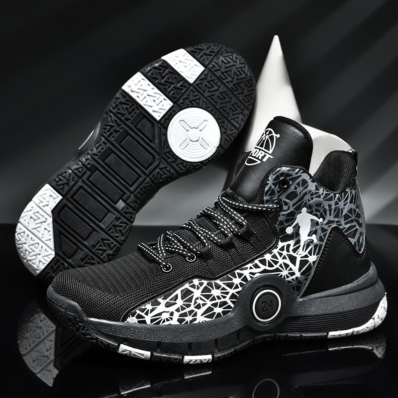 Kids basketball sneakers by The Clothing Company Sydney, breathable and comfortable shoes for boys and girls, ideal for active play.