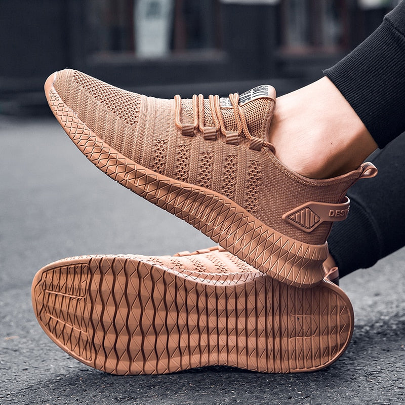 Men's breathable mesh casual sneakers by The Clothing Company Sydney, featuring lightweight design and outdoor walking comfort.