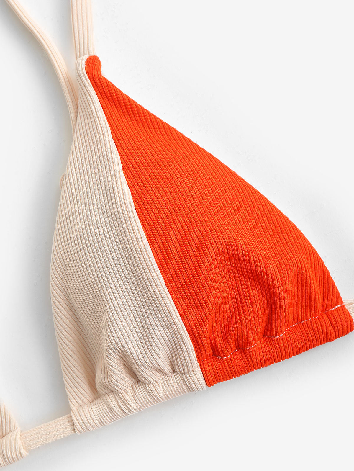Two-tone ribbed bikini swimsuit set by The Clothing Company Sydney, featuring a stylish two-piece swimwear design.