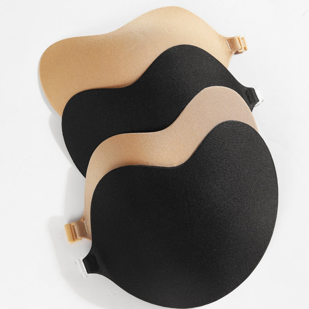 Backless strapless silicone adhesive bra by The Clothing Company Sydney, seamless front closure, self-adhesive bralette lingerie for women.