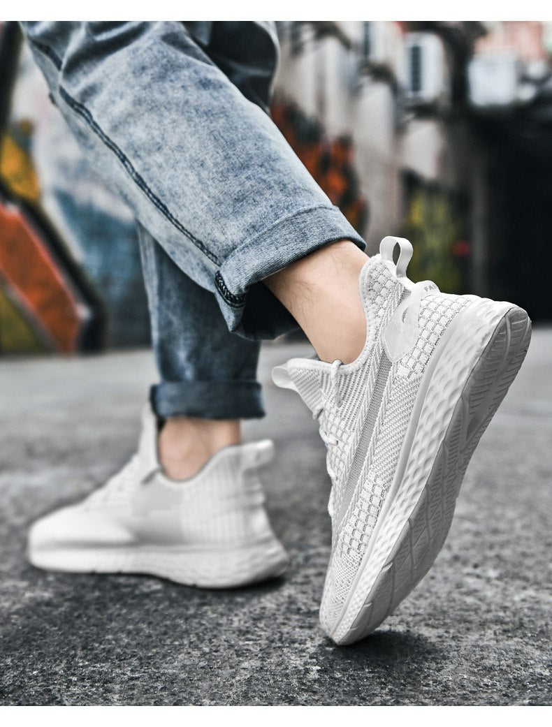Men's breathable mesh sneakers by The Clothing Company Sydney, lightweight athletic running shoes, comfortable unisex sport footwear.