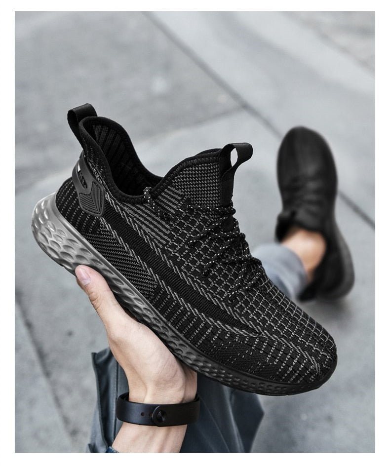 Men's breathable mesh sneakers by The Clothing Company Sydney, lightweight athletic sport shoes for running and casual wear.