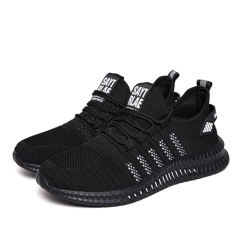 Men's breathable mesh casual sneakers by The Clothing Company Sydney, lightweight outdoor walking sport shoes, plus size available.