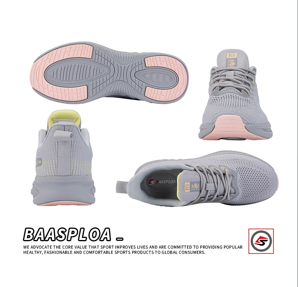 Women's light knit running shoes by The Clothing Company Sydney, featuring a comfortable design suitable for yoga, gym, tennis, and walking.