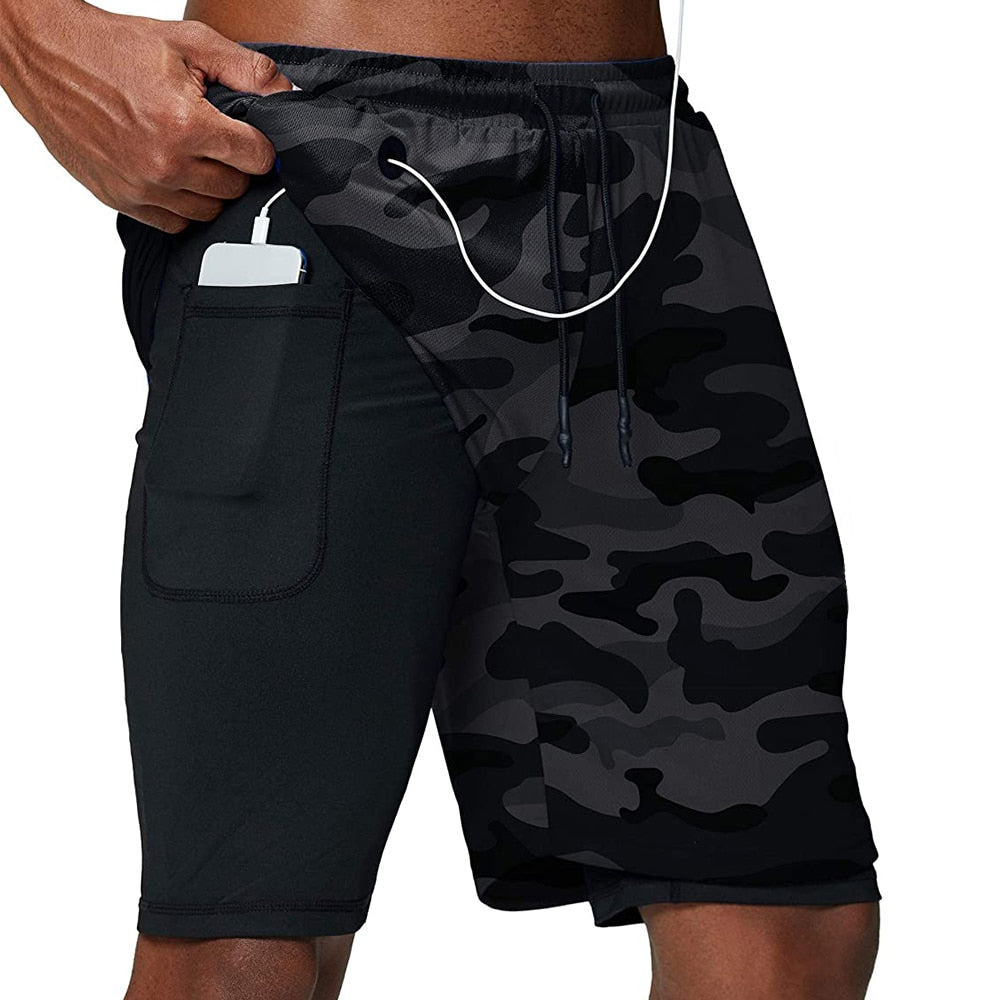 Men's Running Shorts Fitness Gym Training Sports Shorts Quick Dry Workout Gym Sport Jogging Double Deck Summer Shorts The Clothing Company Sydney