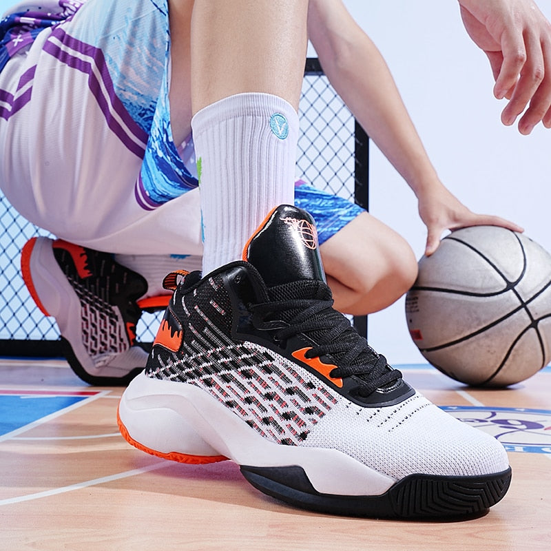 Men's boys basketball shoes by The Clothing Company Sydney, high top sneakers with outdoor design and athletic trainer style.