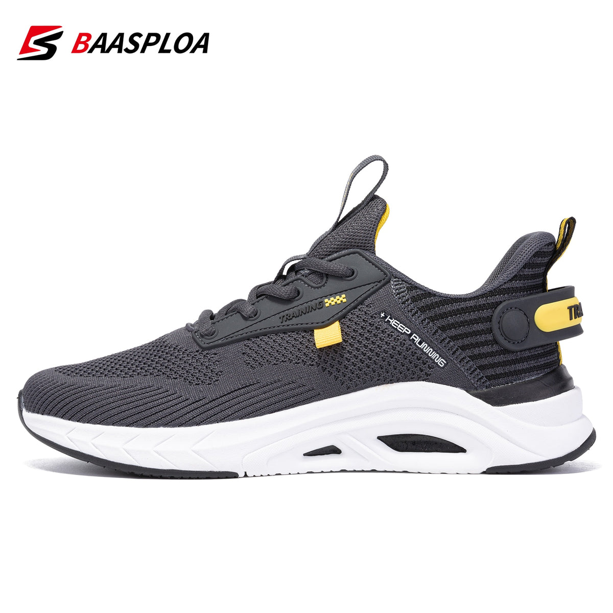 Men's breathable running shoes by The Clothing Company Sydney, casual tennis sneakers with light shock absorption and stylish design.