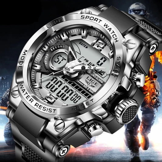 Digital Men Military Watch 50m Waterproof Wristwatch LED Quartz Clock Sport Watch Male Big Watches The Clothing Company Sydney