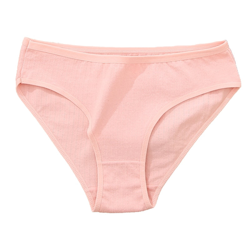 Cotton mix women's panties by The Clothing Company Sydney, comfortable brief-style underwear, close-up of beige underpants.