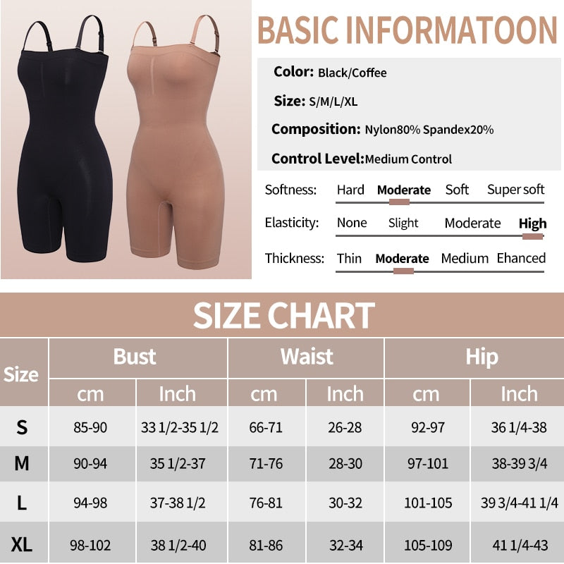 Women's Bodysuit Shapewear Full Body Shaper Tummy Control Sheath Butt Lifter Push Up Thigh Slimmer Abdomen Shapers Corset The Clothing Company Sydney