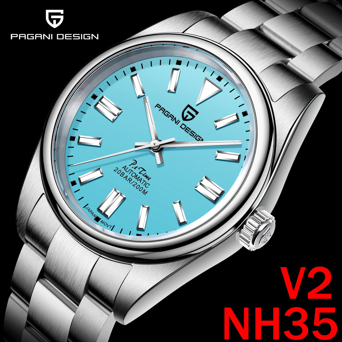 Pagani Design Automatic Men's Watch Stainless Steel Simple Mechanical Wriswatch Japanese Sports Luxury Sapphire Watch The Clothing Company Sydney