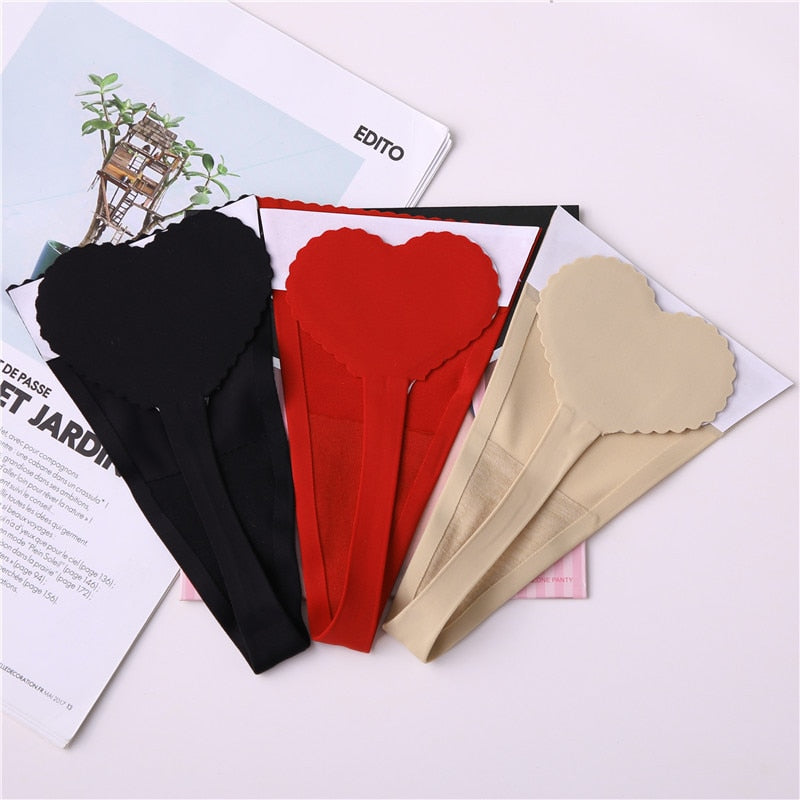 Women's C-style invisible thong by The Clothing Company Sydney, strapless, self-adhesive, seamless lingerie with no panty line