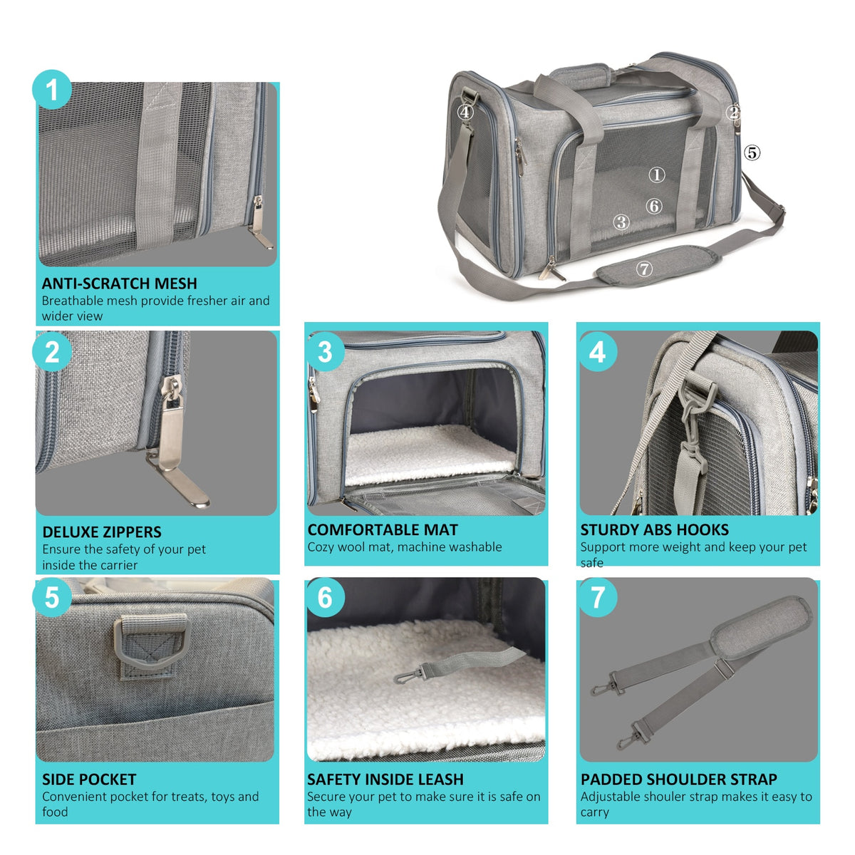 Dog Carrier Bag Soft Side Backpack Cat Pet Carriers Dog Travel Bags Airline Approved Transport For Small Dogs Cats The Clothing Company Sydney