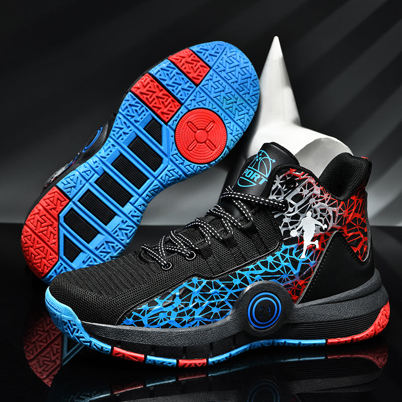 Kids basketball sneakers by The Clothing Company Sydney, breathable and comfortable boys and girls sports shoes for active play.