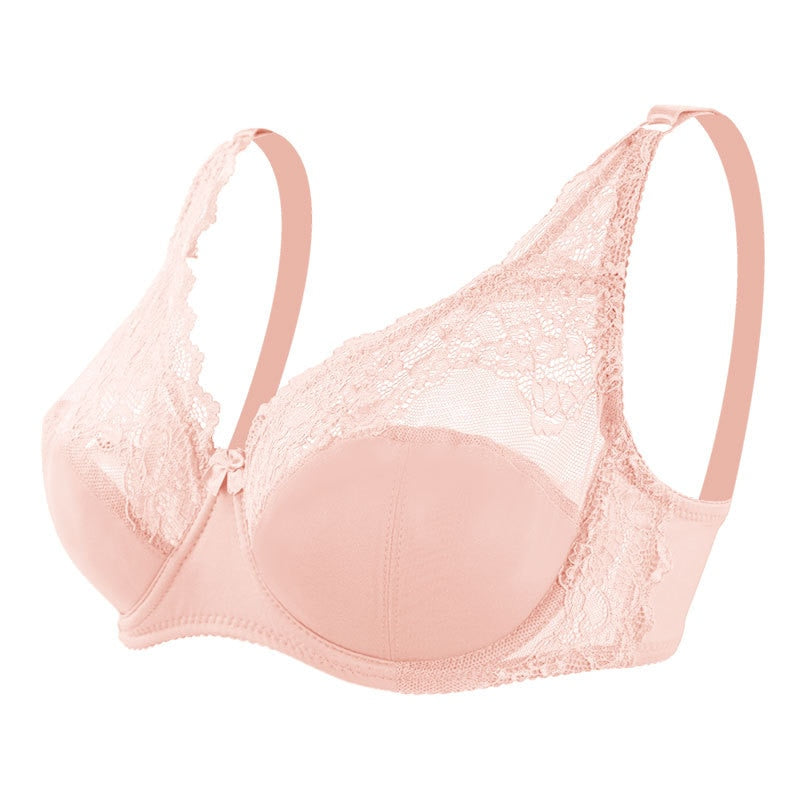 Seamless plus size lace push-up bralette from The Clothing Company Sydney, backless design, soft crop top lingerie for women