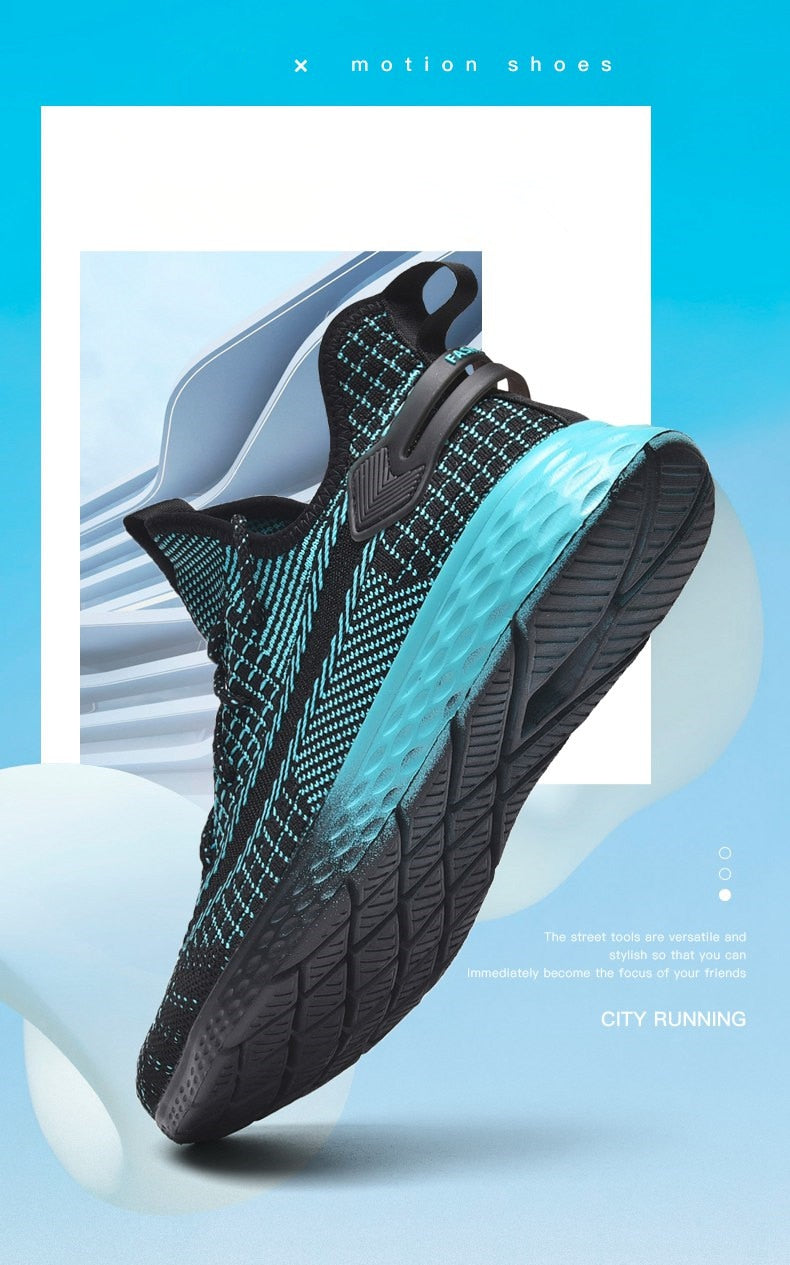 Men's breathable mesh sneakers by The Clothing Company Sydney, lightweight sporty running shoes for men and women.