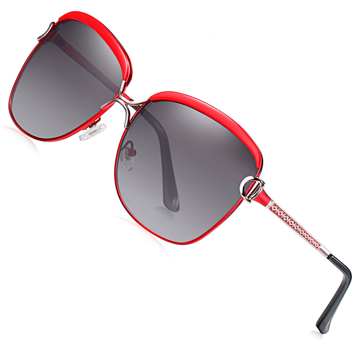 Polarized ladies sunglasses with gradient round lenses and square frame from The Clothing Company Sydney, stylish eyewear accessory.