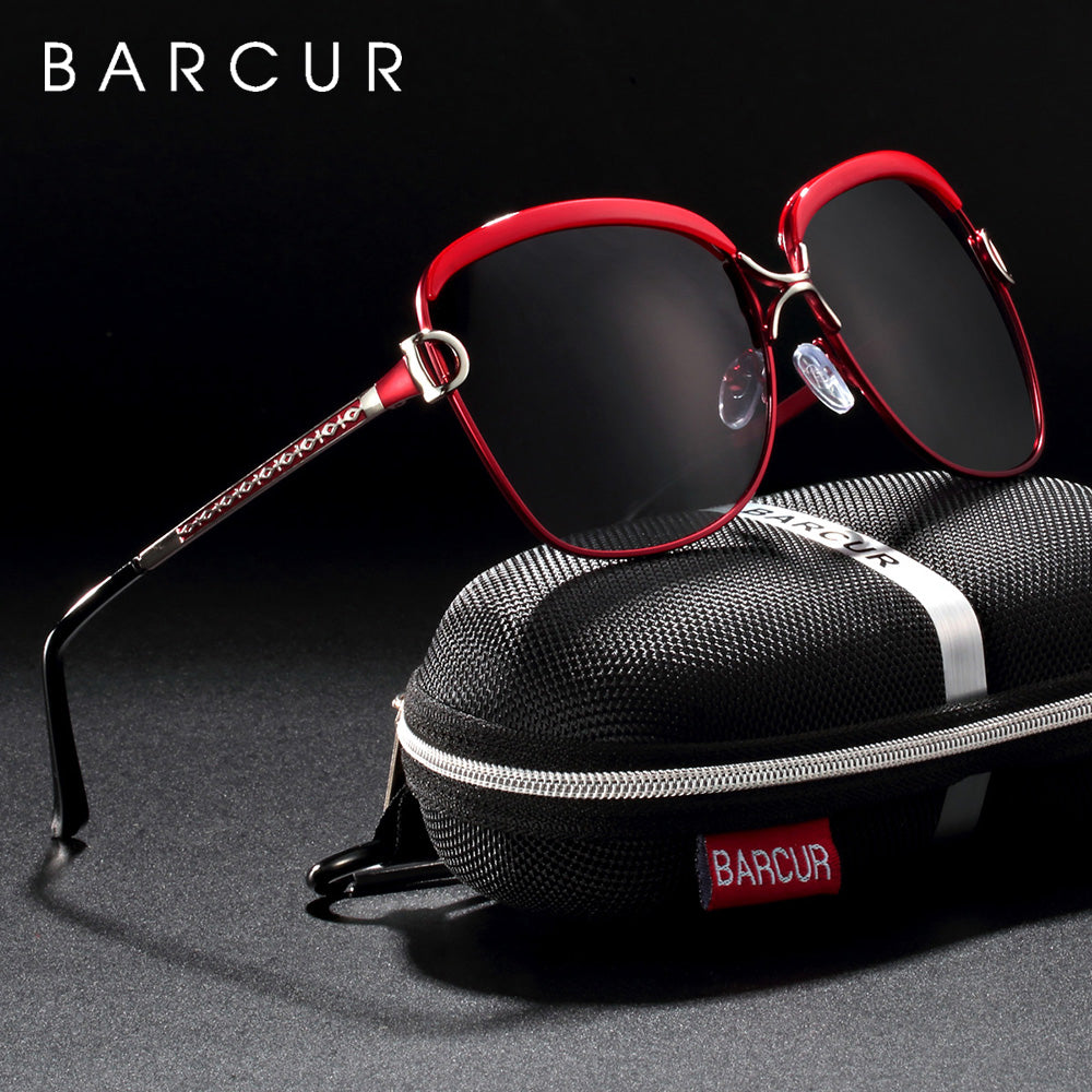Polarized ladies round sunglasses with gradient lenses and square frames from The Clothing Company Sydney, luxury eyewear accessory.