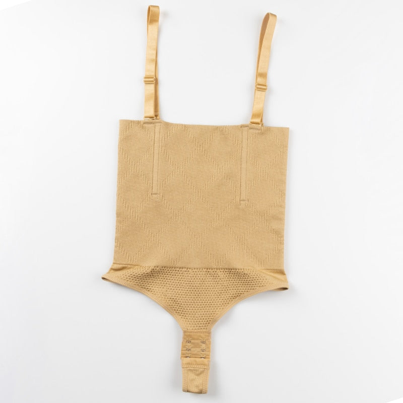 Seamless body shapewear thong waist trainer corset by The Clothing Company Sydney, open bust design, invisible under clothing.