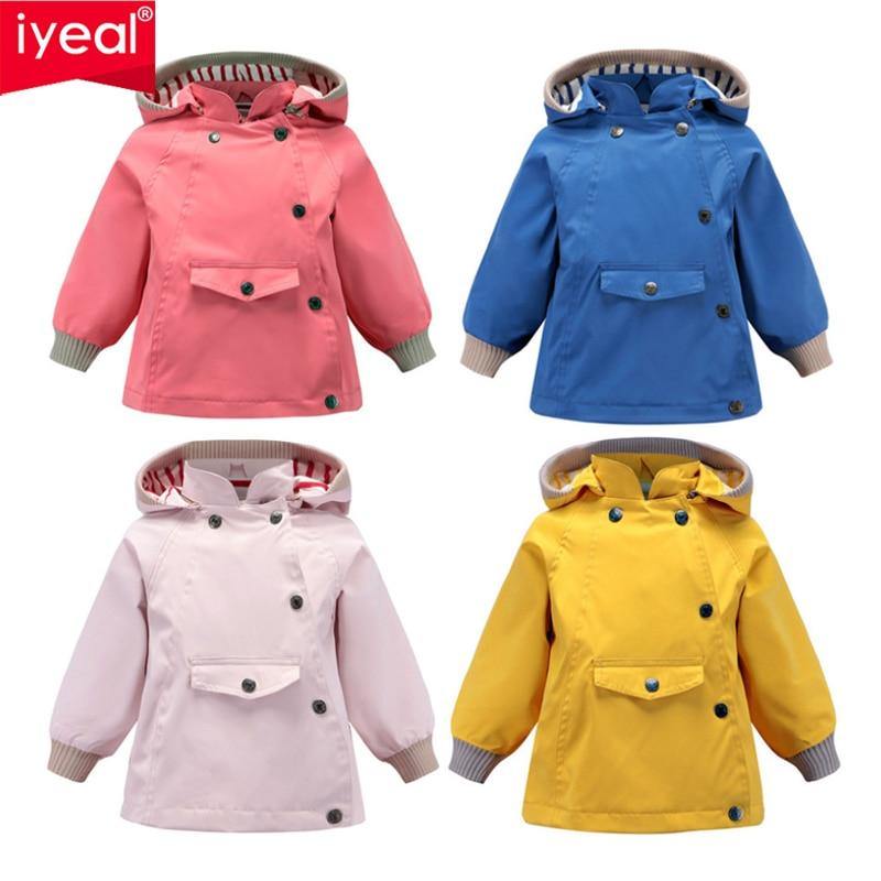 Kids waterproof hooded windbreaker jacket with pockets, cotton-lined raincoat from The Clothing Company Sydney for boys and girls.