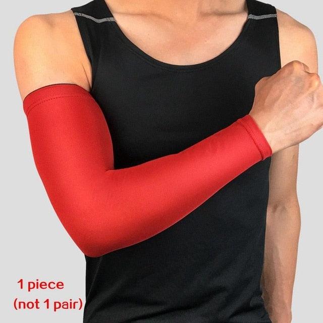 1PC Ice Fabric Summer UV Protection Running Basketball Volleyball Cycling Sunscreen Sports Arm Sleeve The Clothing Company Sydney