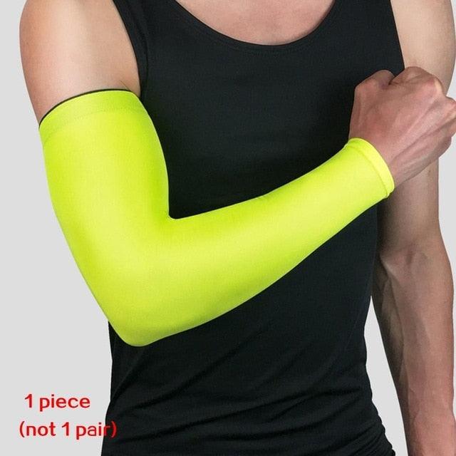 1PC Ice Fabric Summer UV Protection Running Basketball Volleyball Cycling Sunscreen Sports Arm Sleeve The Clothing Company Sydney