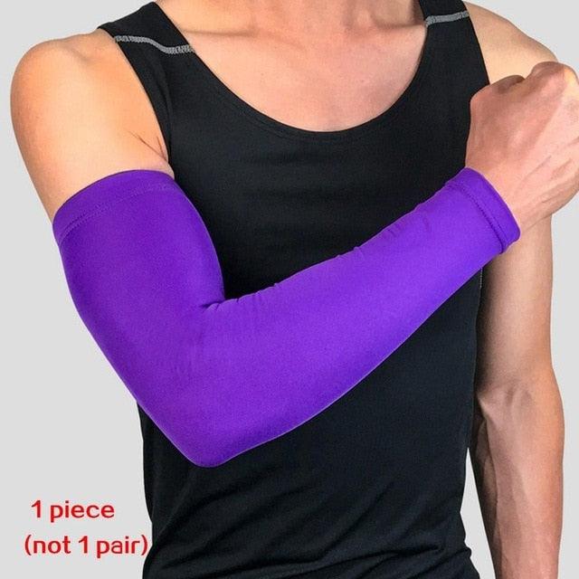1PC Ice Fabric Summer UV Protection Running Basketball Volleyball Cycling Sunscreen Sports Arm Sleeve The Clothing Company Sydney