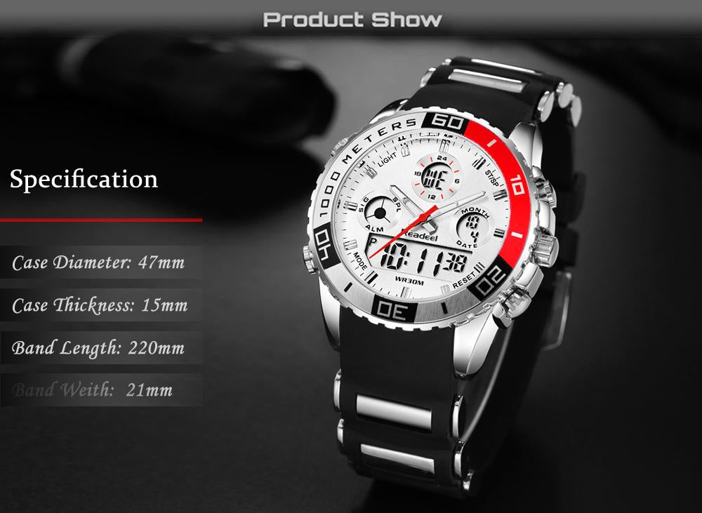 Top Brand Luxury Rubber LED Digital Men's Quartz Watch Sports Army Military Wrist Watch The Clothing Company Sydney