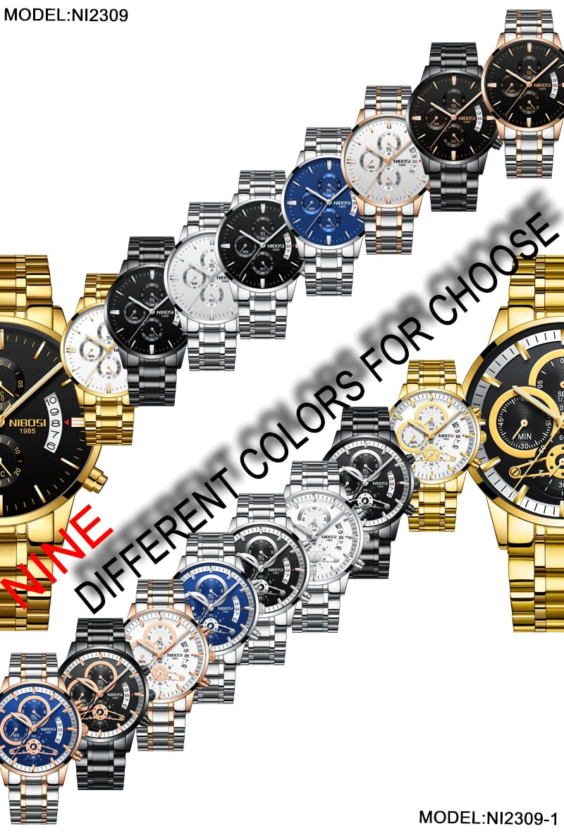 Luxury sports quartz water-resistant watch by The Clothing Company Sydney with sleek design and durable band.