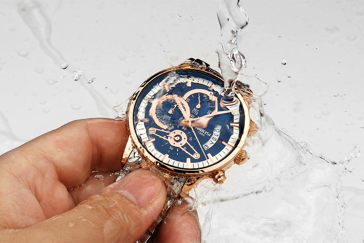 Luxury sports quartz watch by The Clothing Company Sydney, water-resistant with a sleek design and durable strap.