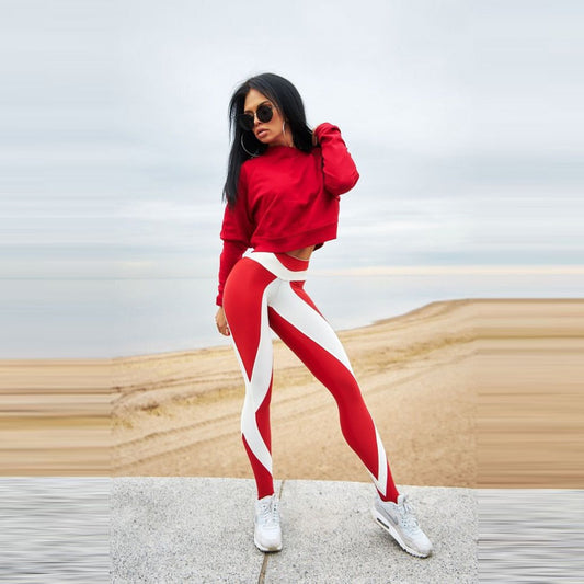 Slim High Waist Elasticity Leggings Fitness Printed Breathable Pants Leggings The Clothing Company Sydney