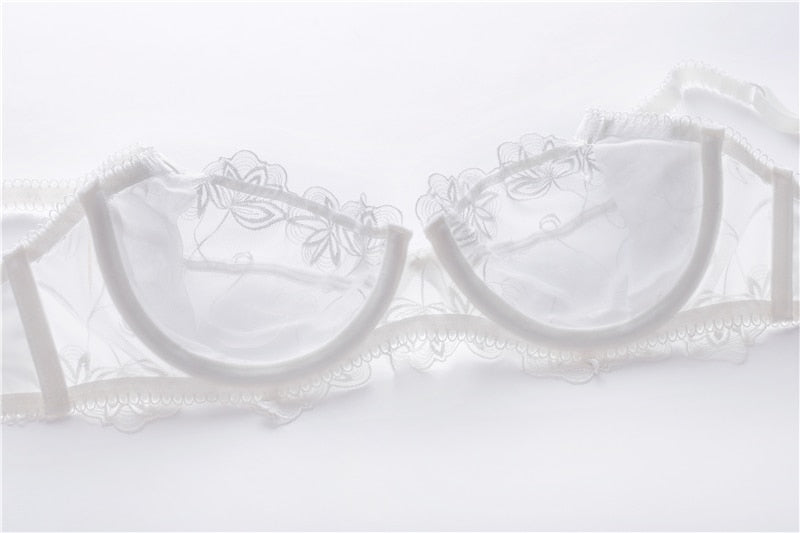 Large size floral lace lingerie bra set with underwire for ladies, featuring slim design from The Clothing Company Sydney.