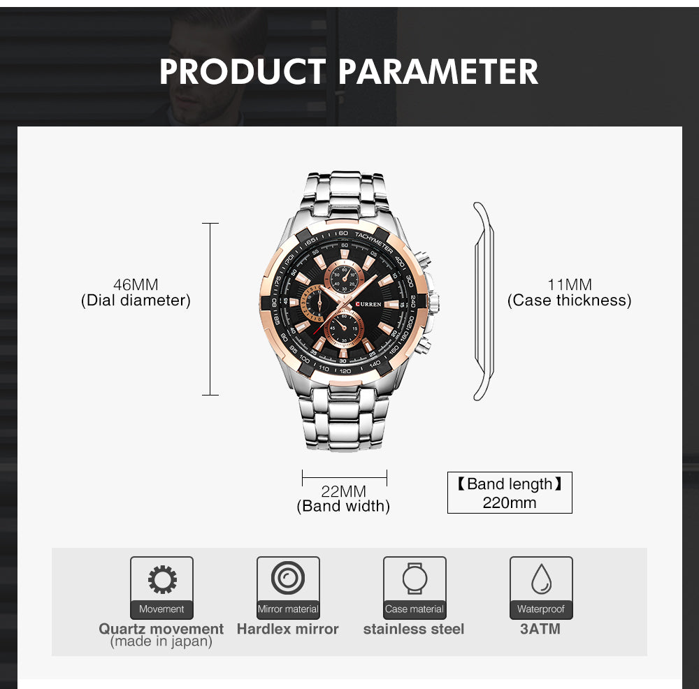 Men's quartz military sports watch by TopBrand, waterproof analog watch with a rugged army-style design from The Clothing Company Sydney.