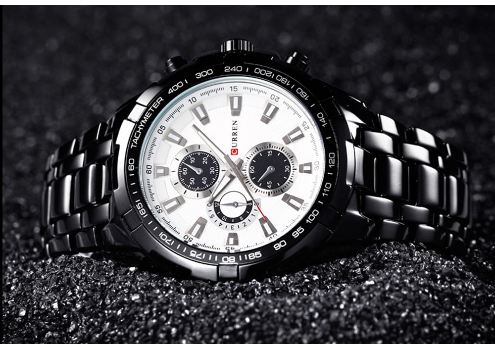 Men's quartz military sports watch by TopBrand, waterproof analog watch for men with an army-inspired design.