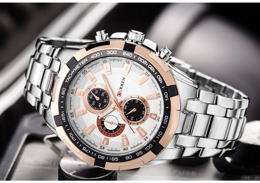 Men's waterproof quartz military watch by TopBrand with analog display and sports style, designed for rugged outdoor use.