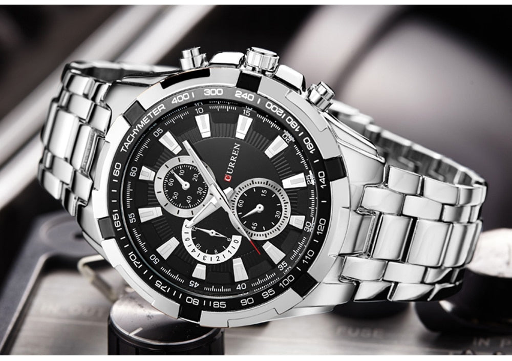 Men's quartz military sports watch by TopBrand, waterproof analog watch for men with a rugged army-style design.