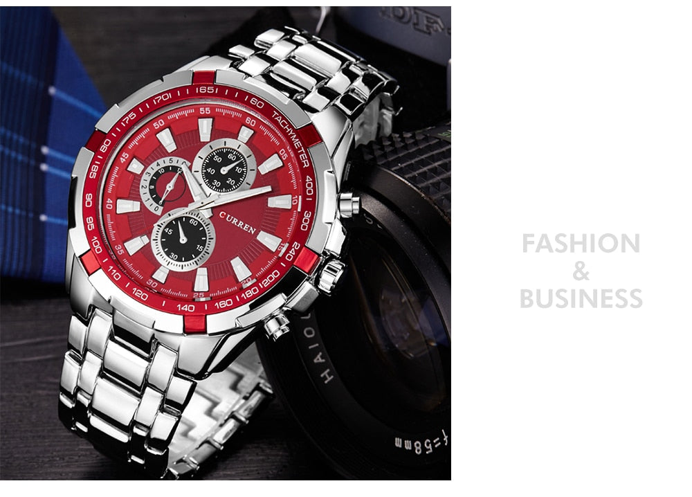 Men's quartz military sports watch by TopBrand, waterproof analog watch with military design and durable features.
