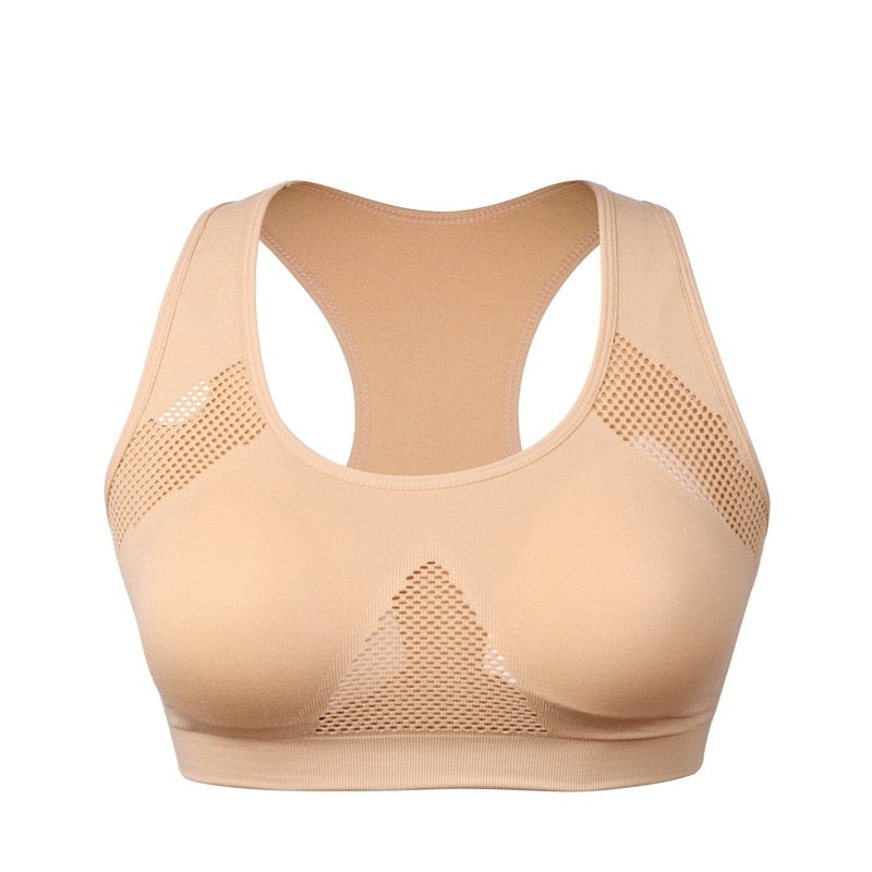 Breathable, padded sports bra from The Clothing Company Sydney with sweat-absorbing, shockproof design for gym and yoga workouts.